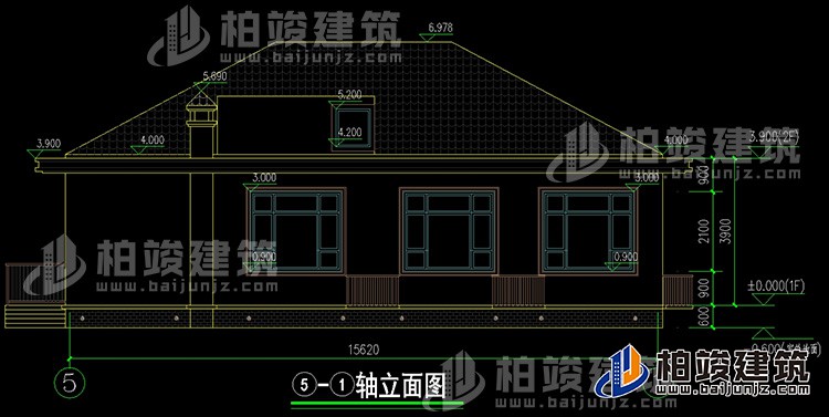 背立面图